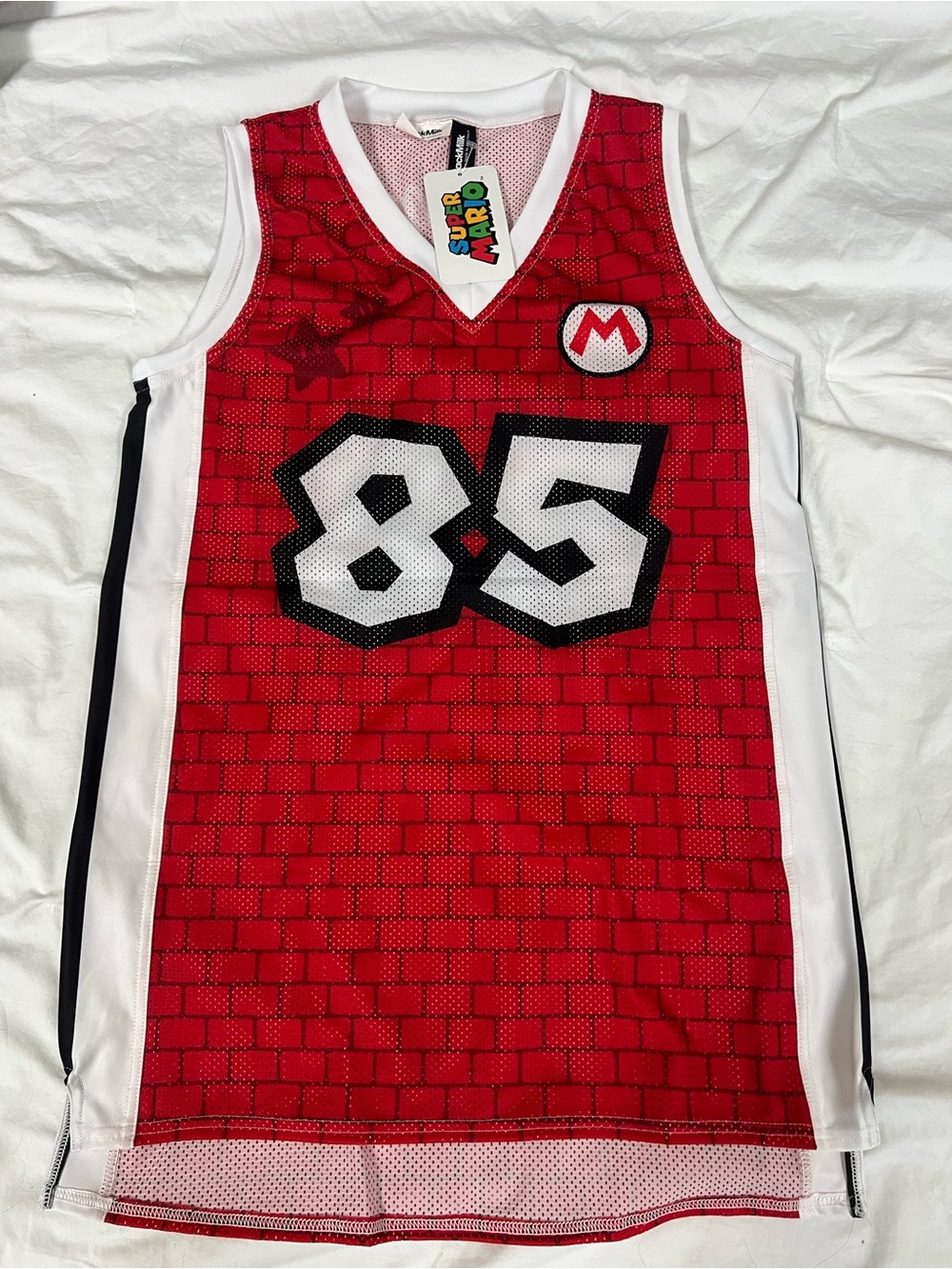 Blackmilk Red Super Mario '85' Mesh Jersey